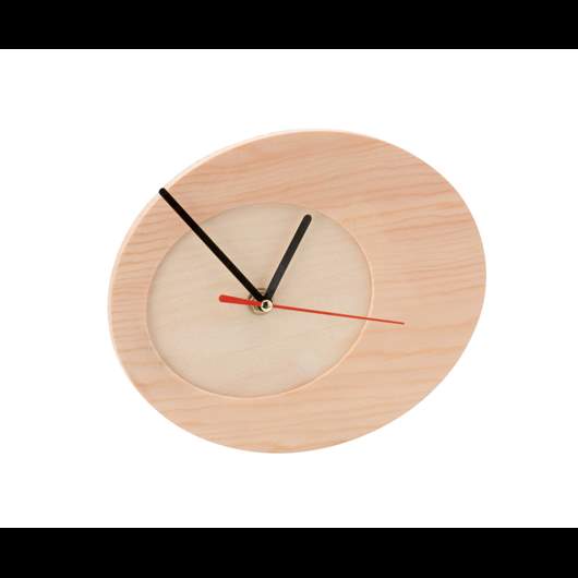 Uhr mit Uhrwerk + Zeiger oval 17x20 cm